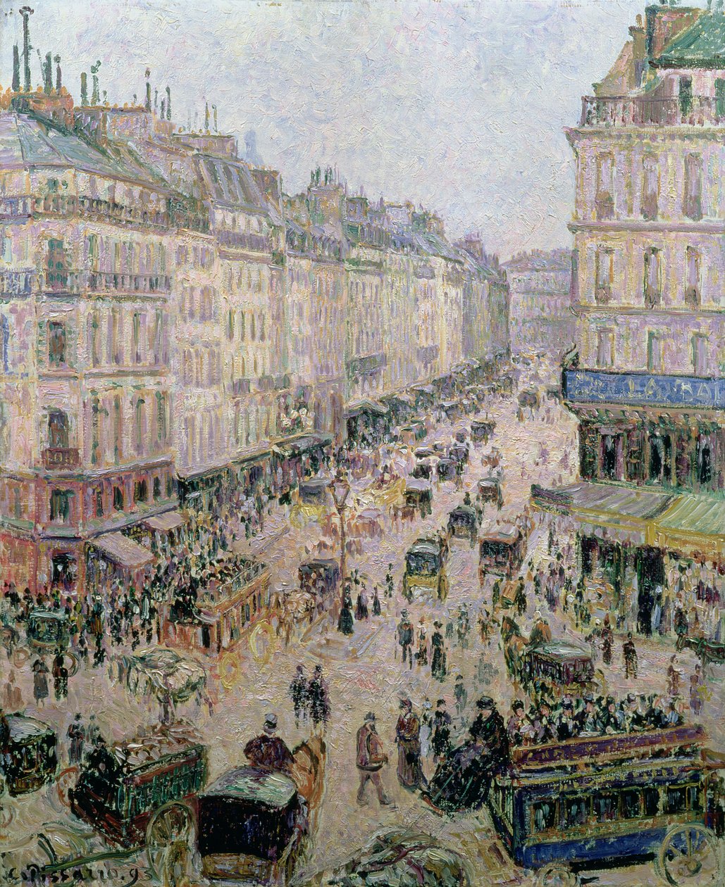 Rue Saint-Lazare, Paris, tempo brilhante, 1893 de Camille Jacob Pissarro