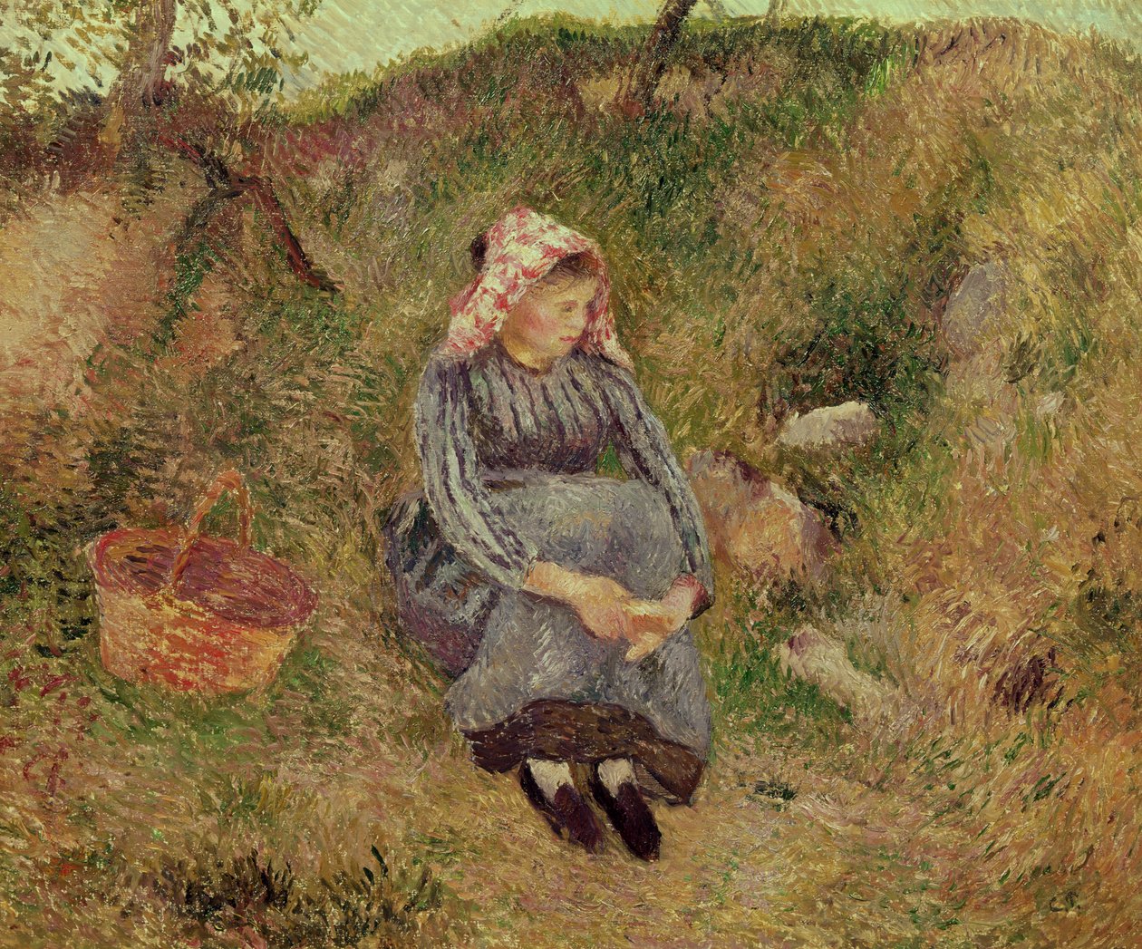 Camponesa Sentada, 1883 de Camille Jacob Pissarro