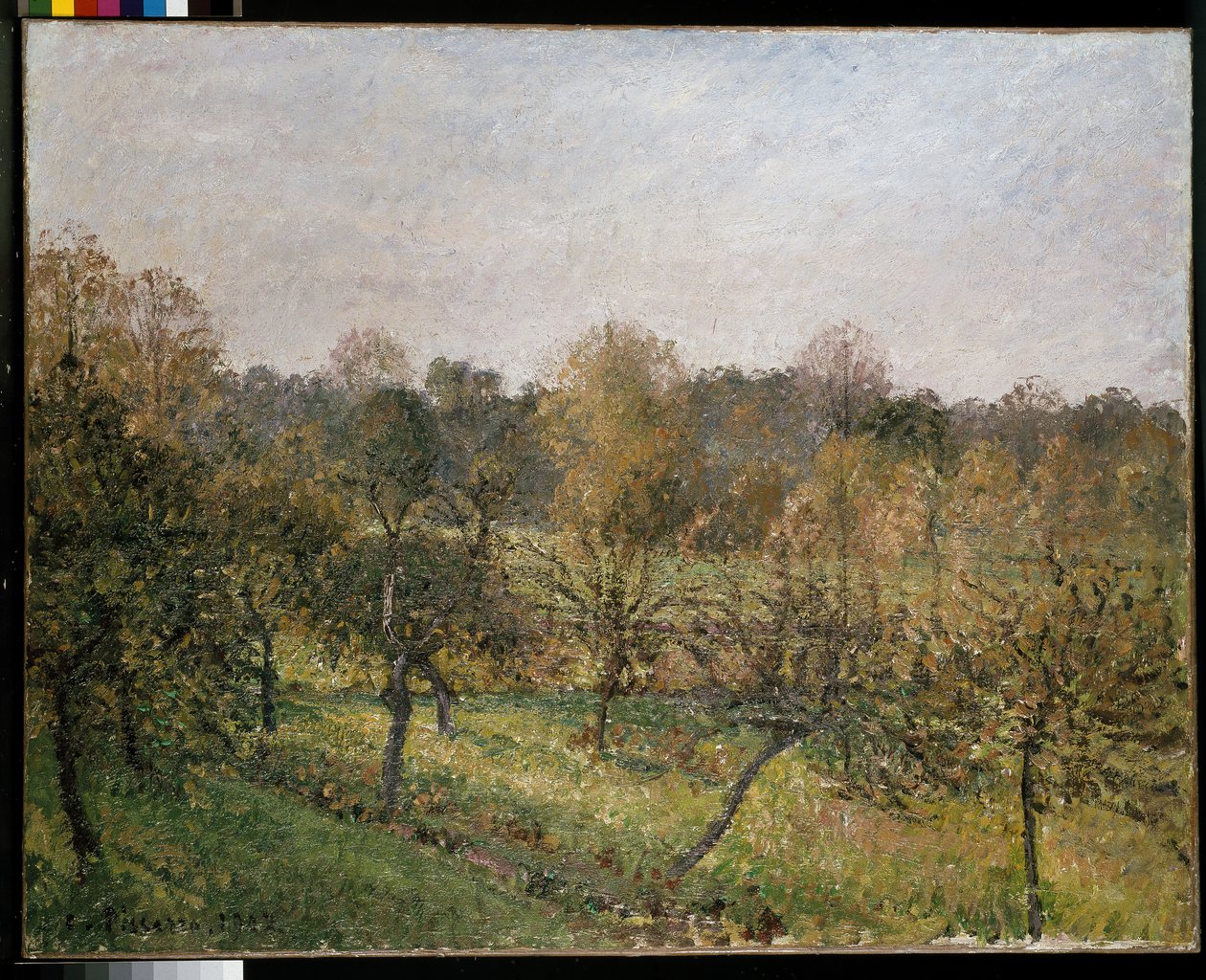 Pôr do sol em Eragny, 1902 de Camille Jacob Pissarro