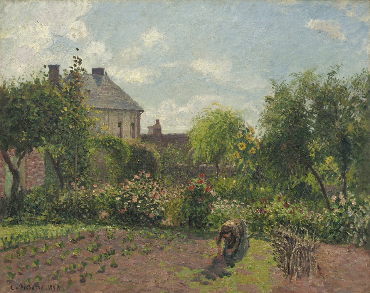 O jardim do artista em Eragny, 1898 de Camille Jacob Pissarro