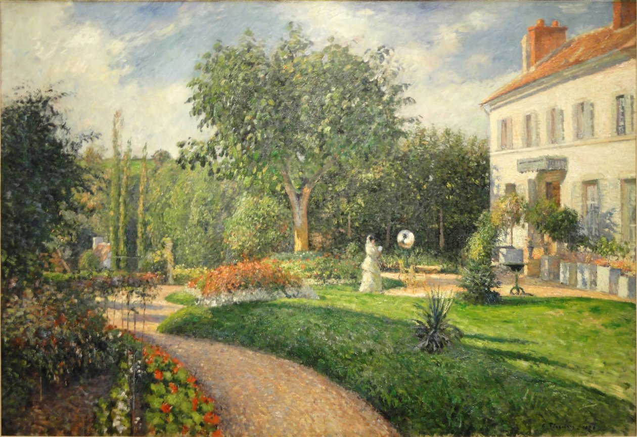 O jardim de Les Mathurins em Pontoise de Camille Jacob Pissarro