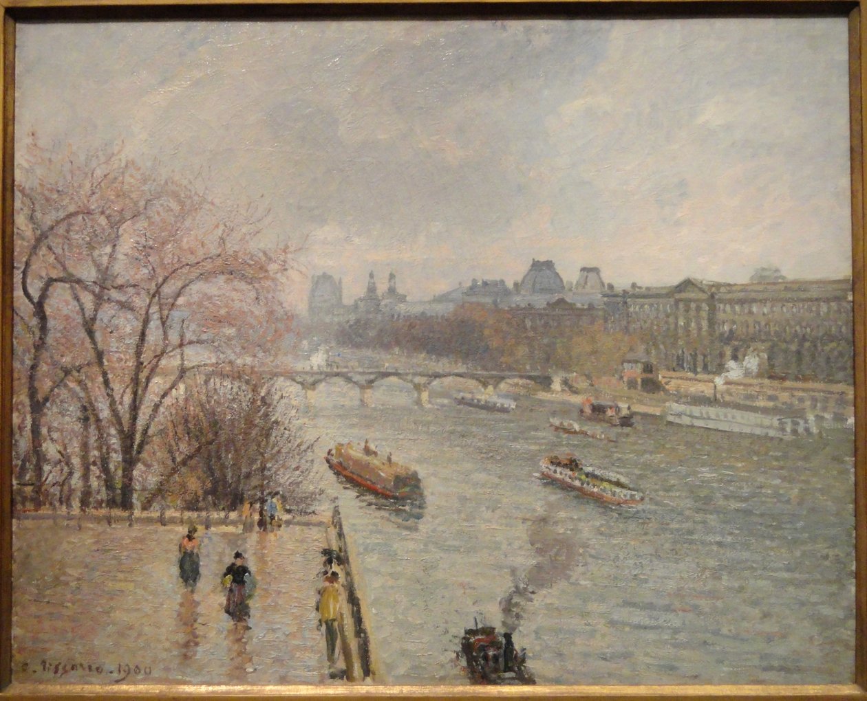 O Louvre, Tarde, Primeira Série Tempo Chuvoso de Camille Jacob Pissarro