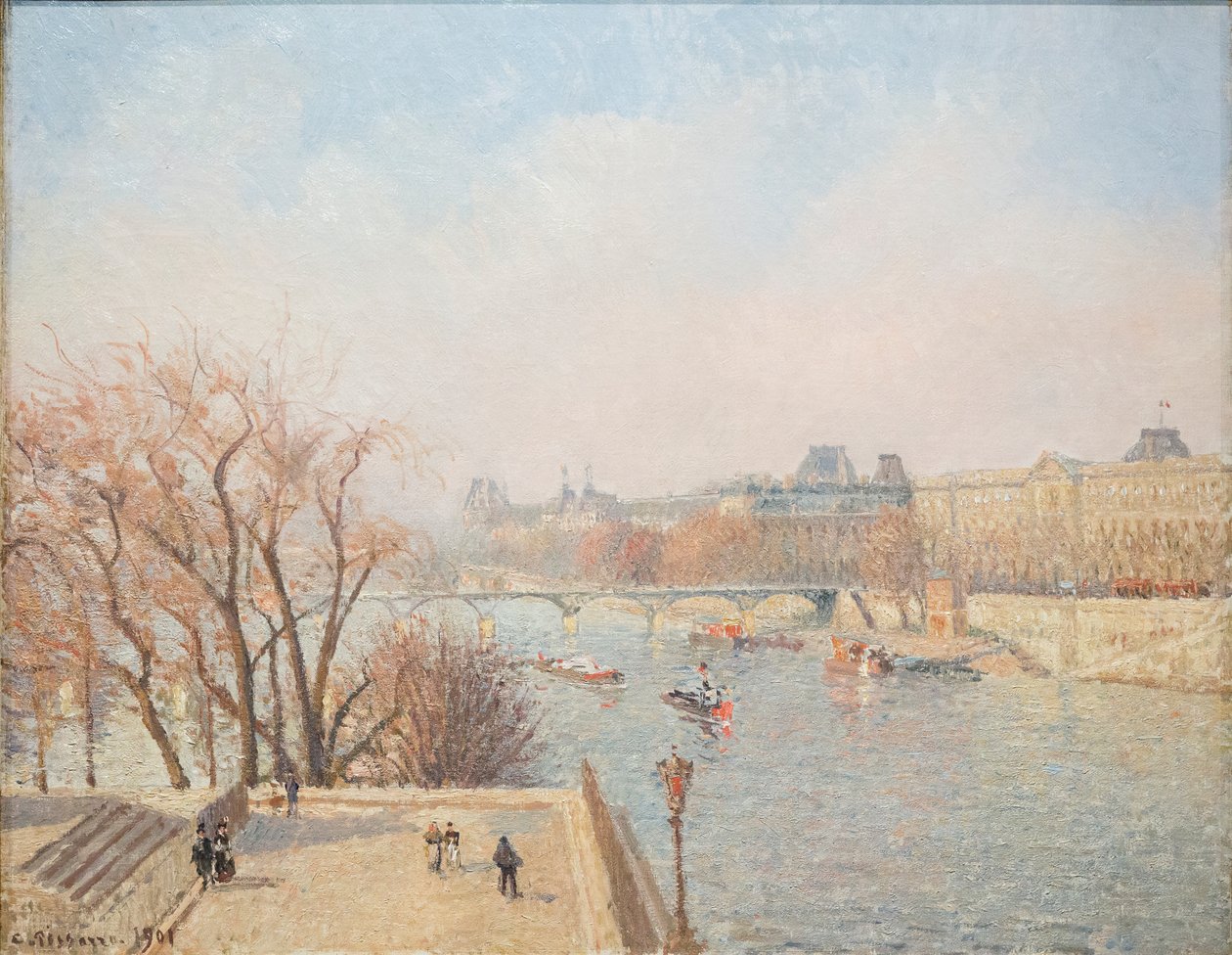 O Louvre: Manhã, Luz Solar de Camille Jacob Pissarro