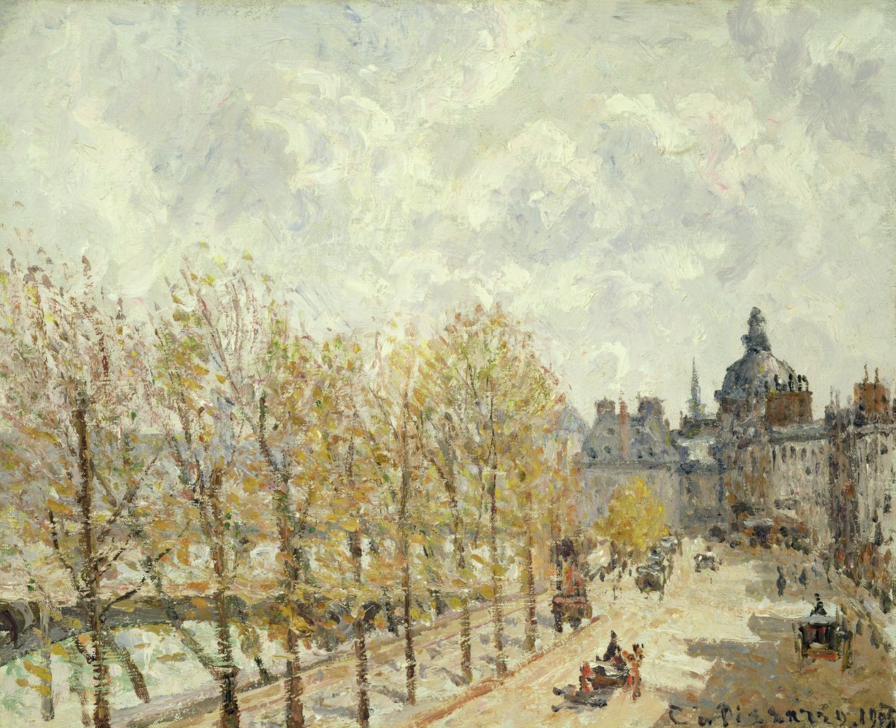 O cais de Malaquais na manhã, tempo ensolarado, 1903 de Camille Jacob Pissarro