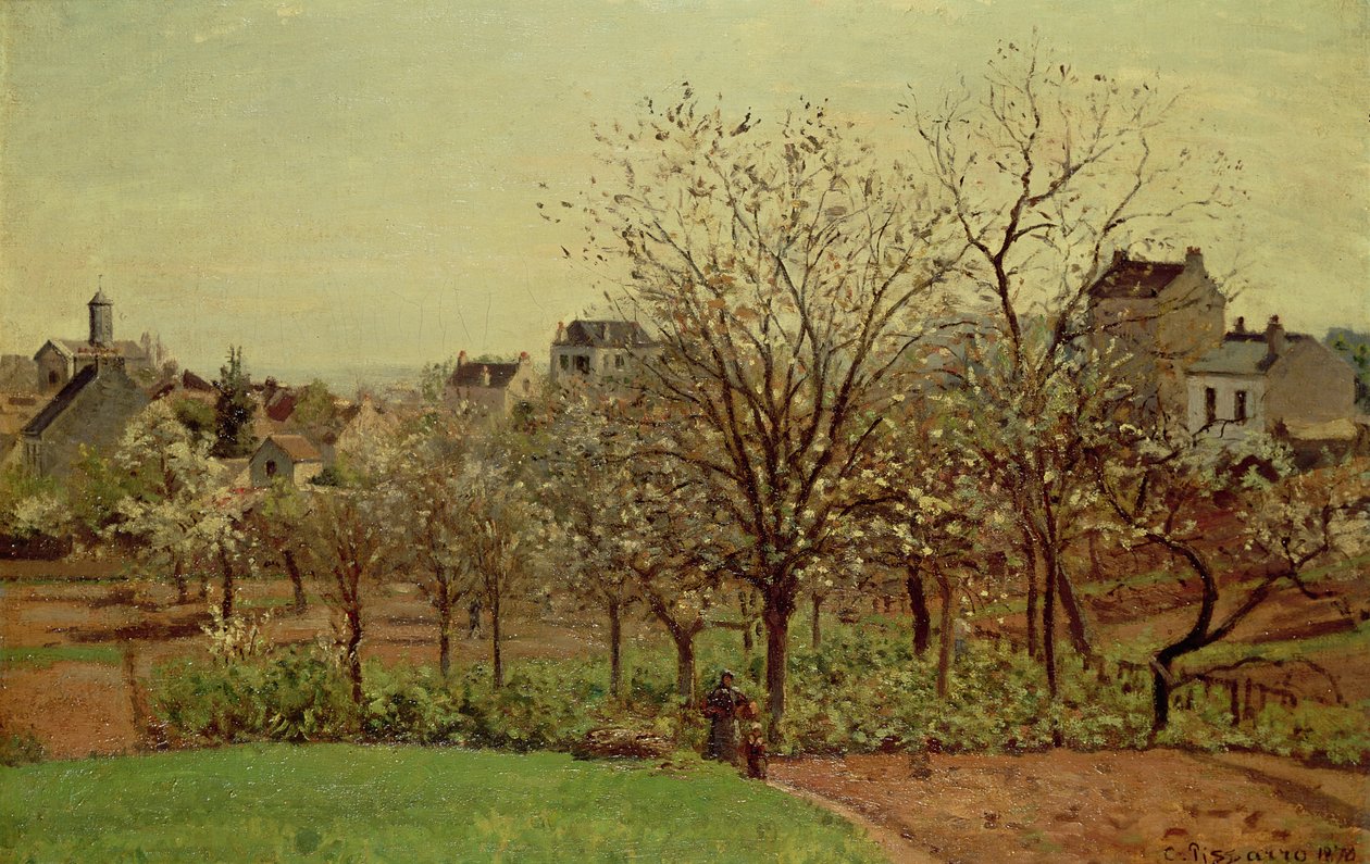 O pomar, 1870 de Camille Jacob Pissarro