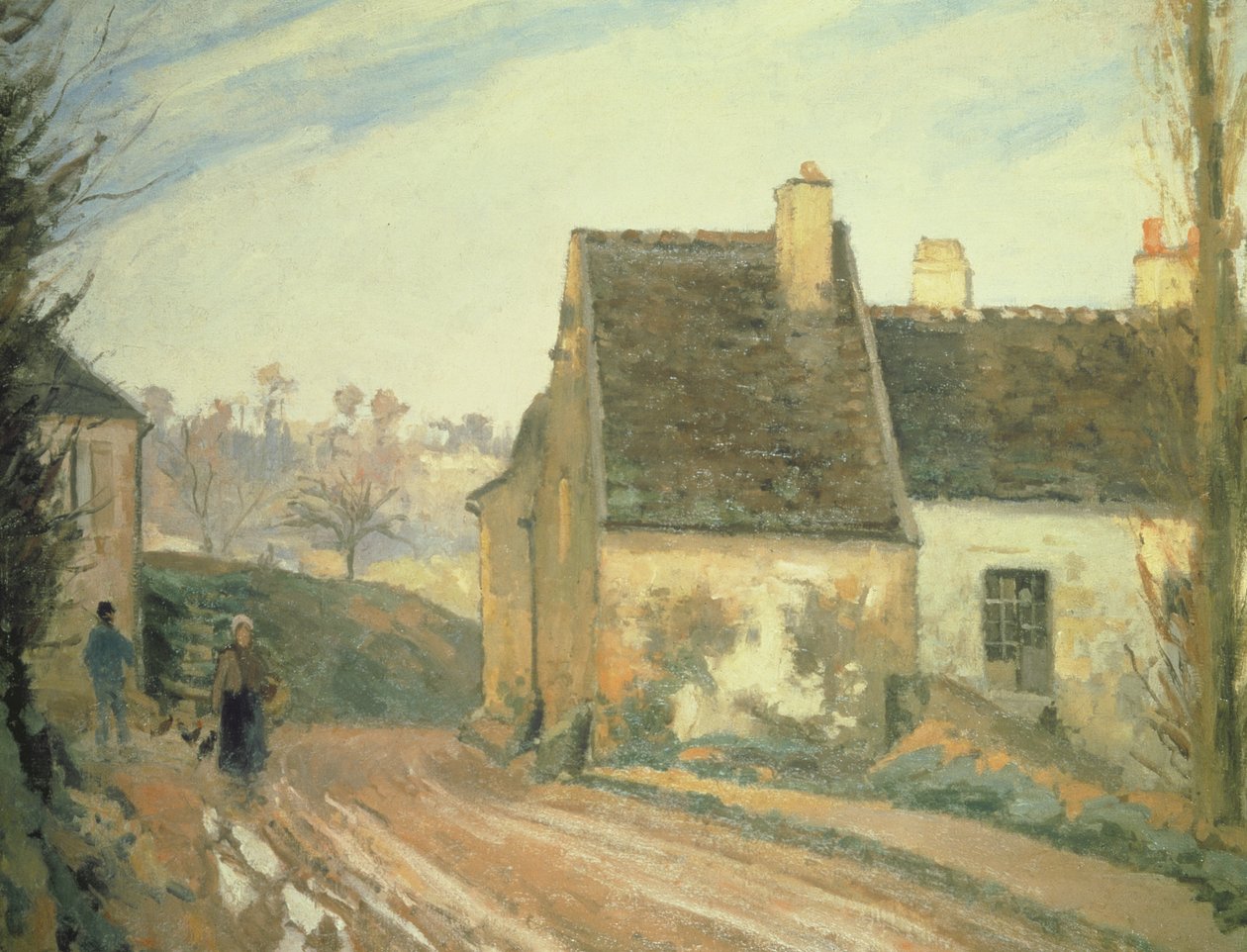 A Casa Tumbledown perto de Osny, 1872 de Camille Jacob Pissarro