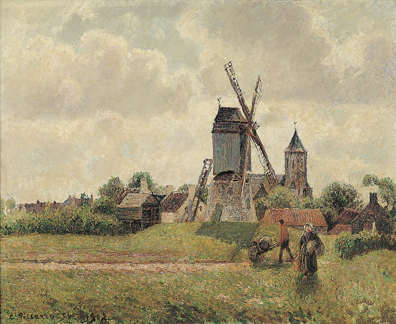 O velho moinho em Knokke 1894, 1902 de Camille Jacob Pissarro