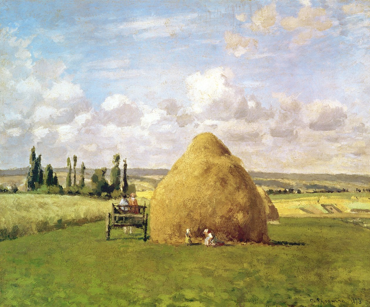 O palheiro, Pontoise, 1873 de Camille Jacob Pissarro