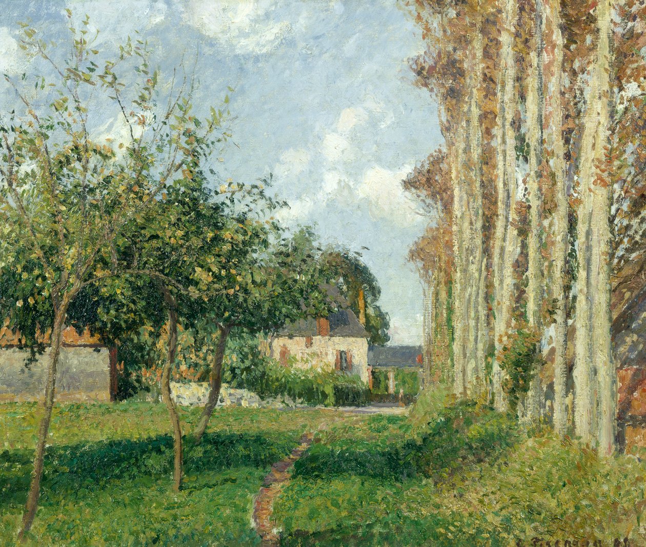 Varengeville, o Manor Inn, tarde de 1889 de Camille Jacob Pissarro