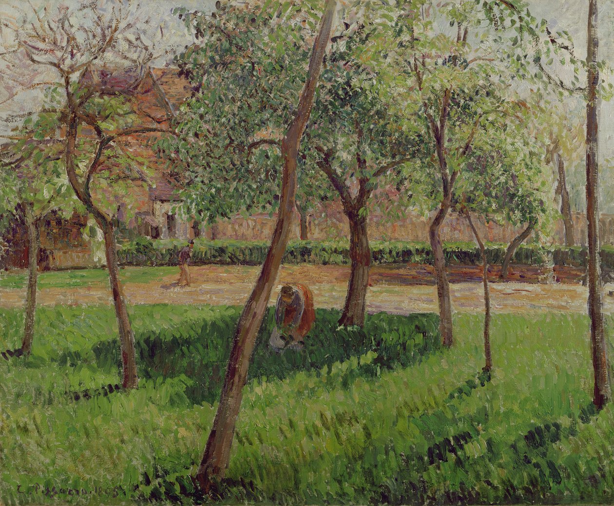 Jardim Murado em Eragny, 1895 de Camille Jacob Pissarro