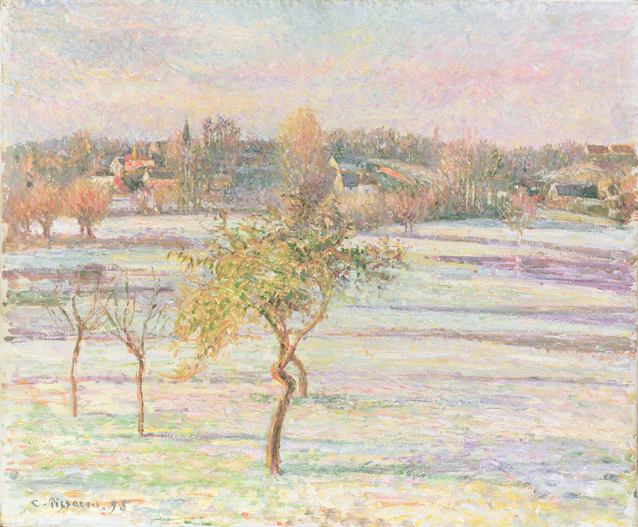 Geada branca em Eragny, 1895 de Camille Jacob Pissarro