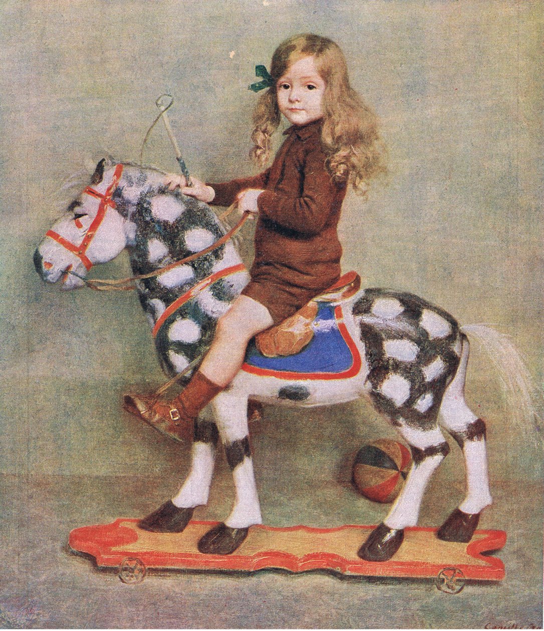 A rapariga com o cavalo de madeira, ilustração da My Magazine de Camille Boiry