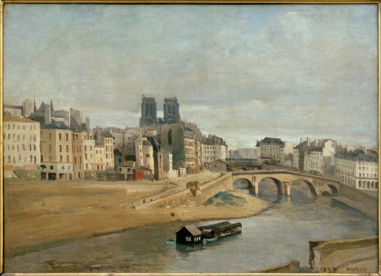 O Quai des Orfèvres de Jean Baptiste Camille Corot