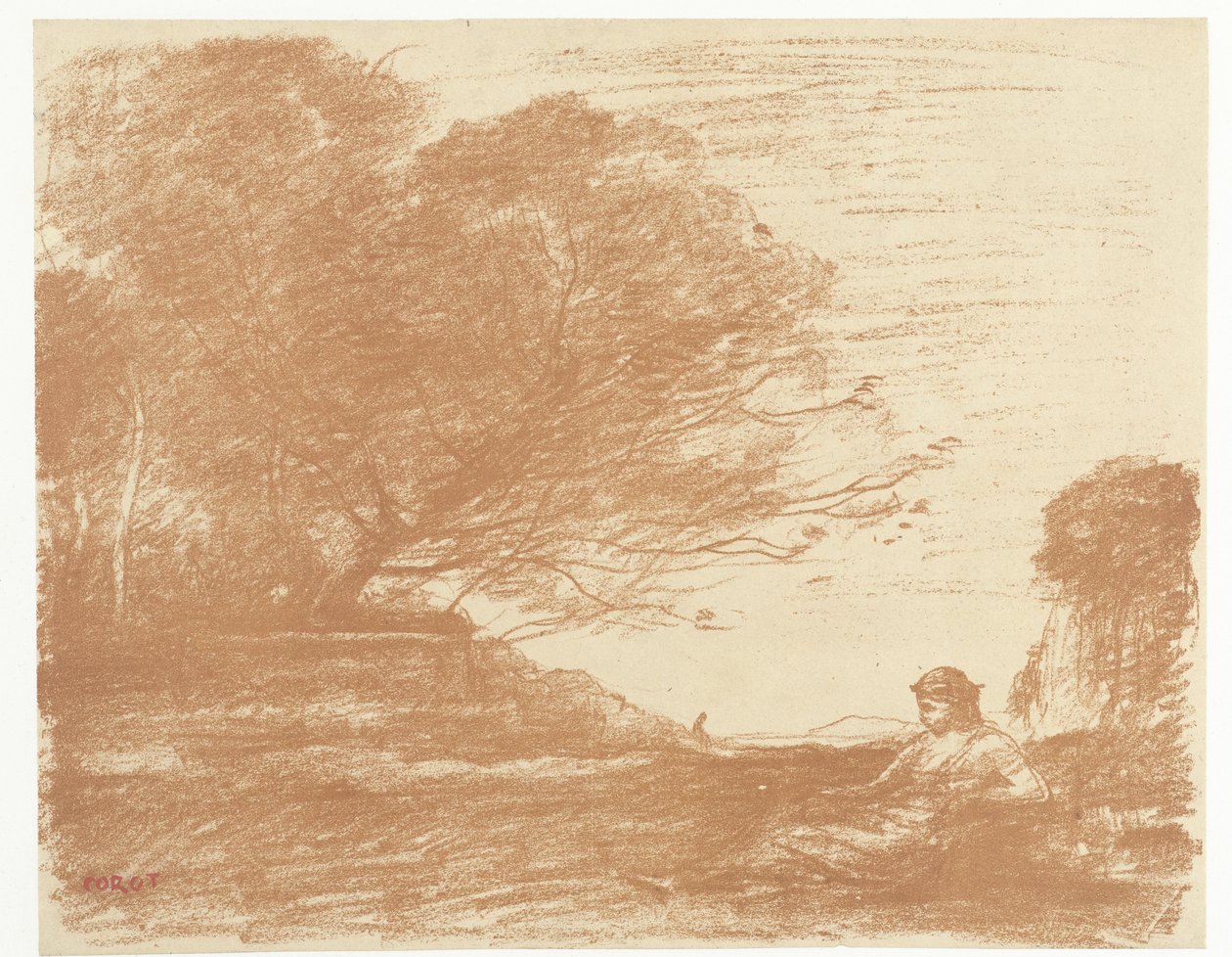 Safo na paisagem Safo de Camille Corot