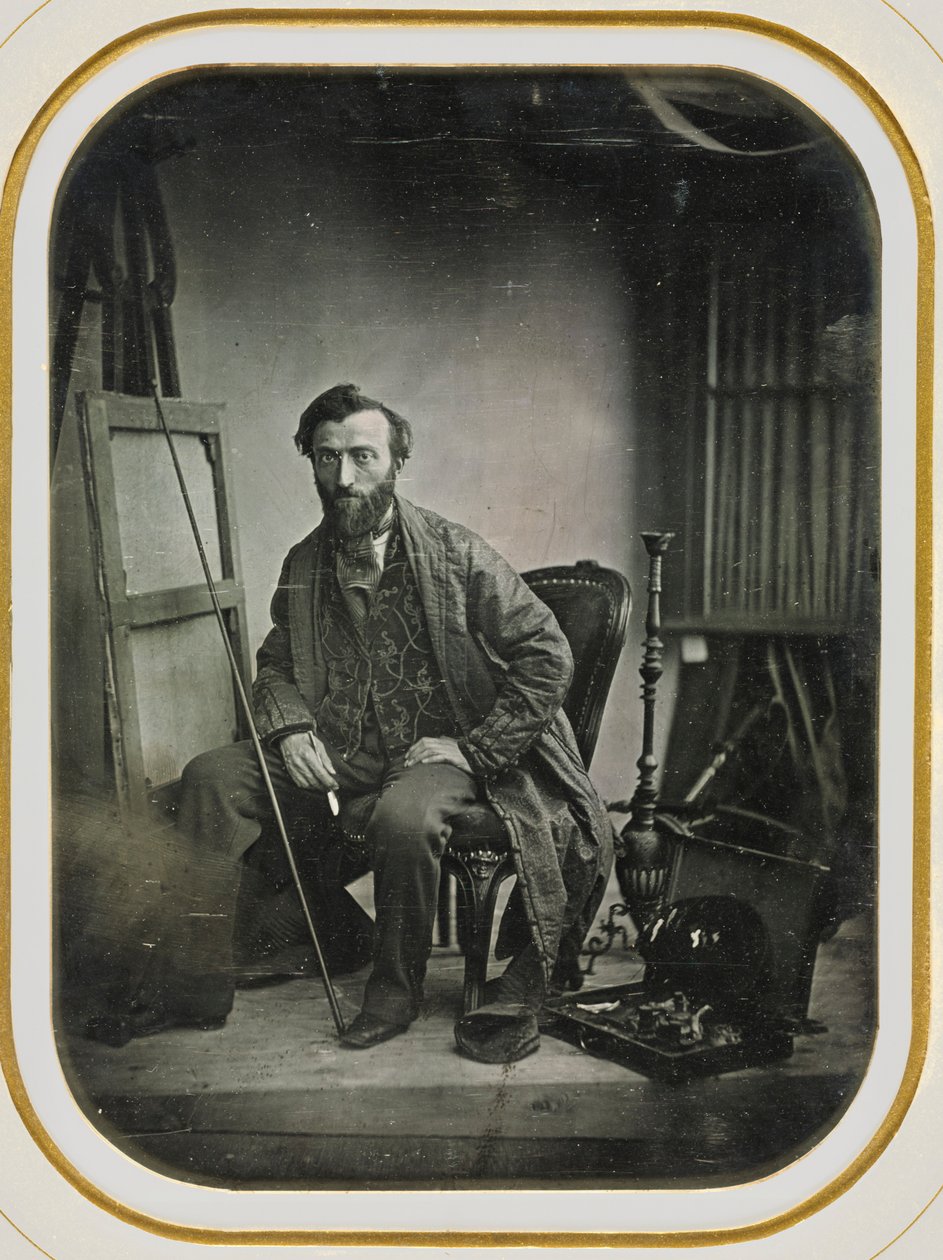 Auto-retrato no Estúdio de Pintura, c. 1843. de Camille Dolard