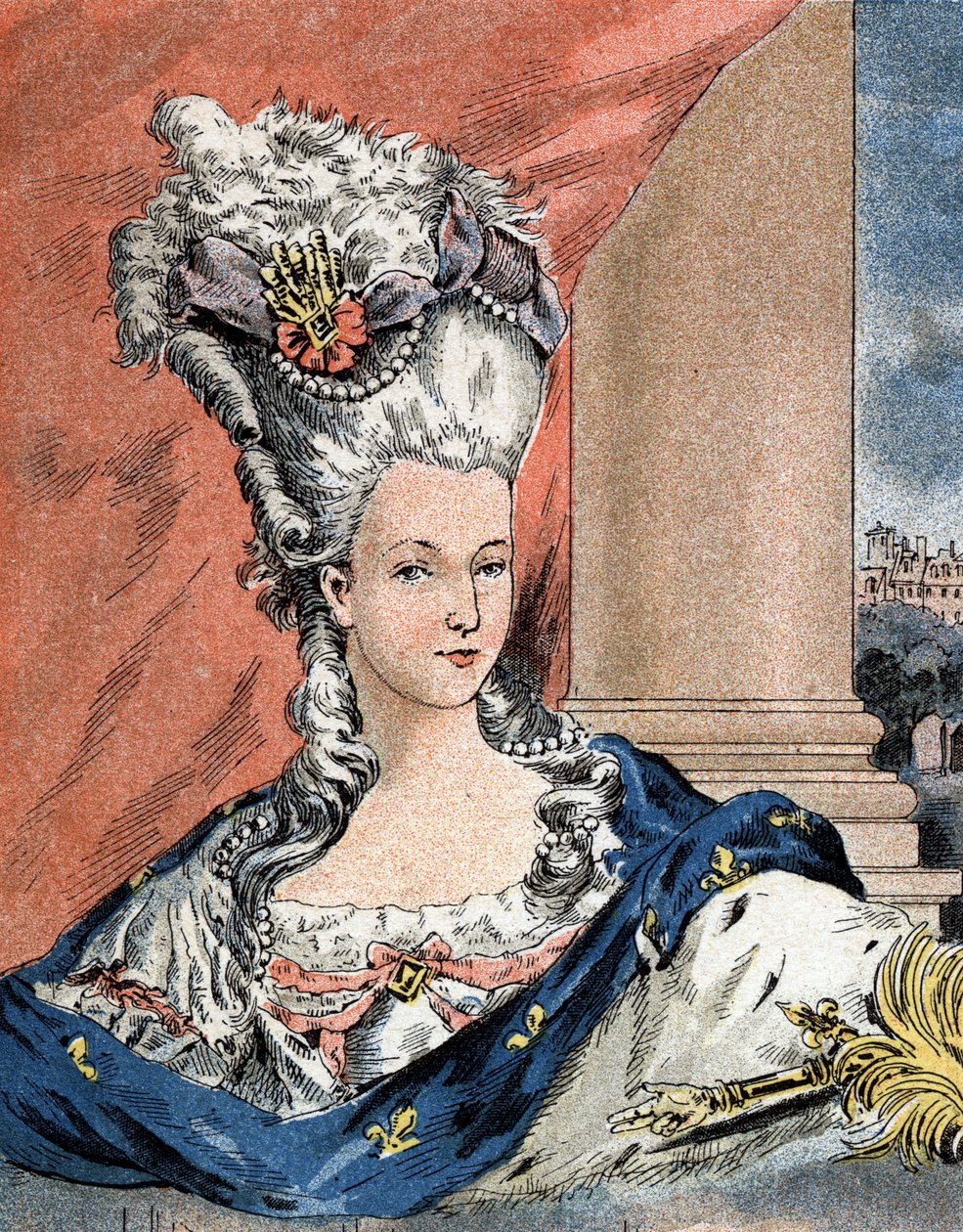 Retrato de Maria Antonieta por Lorraine Habsburg, Rainha de França (1755-1793). de Camille Gilbert