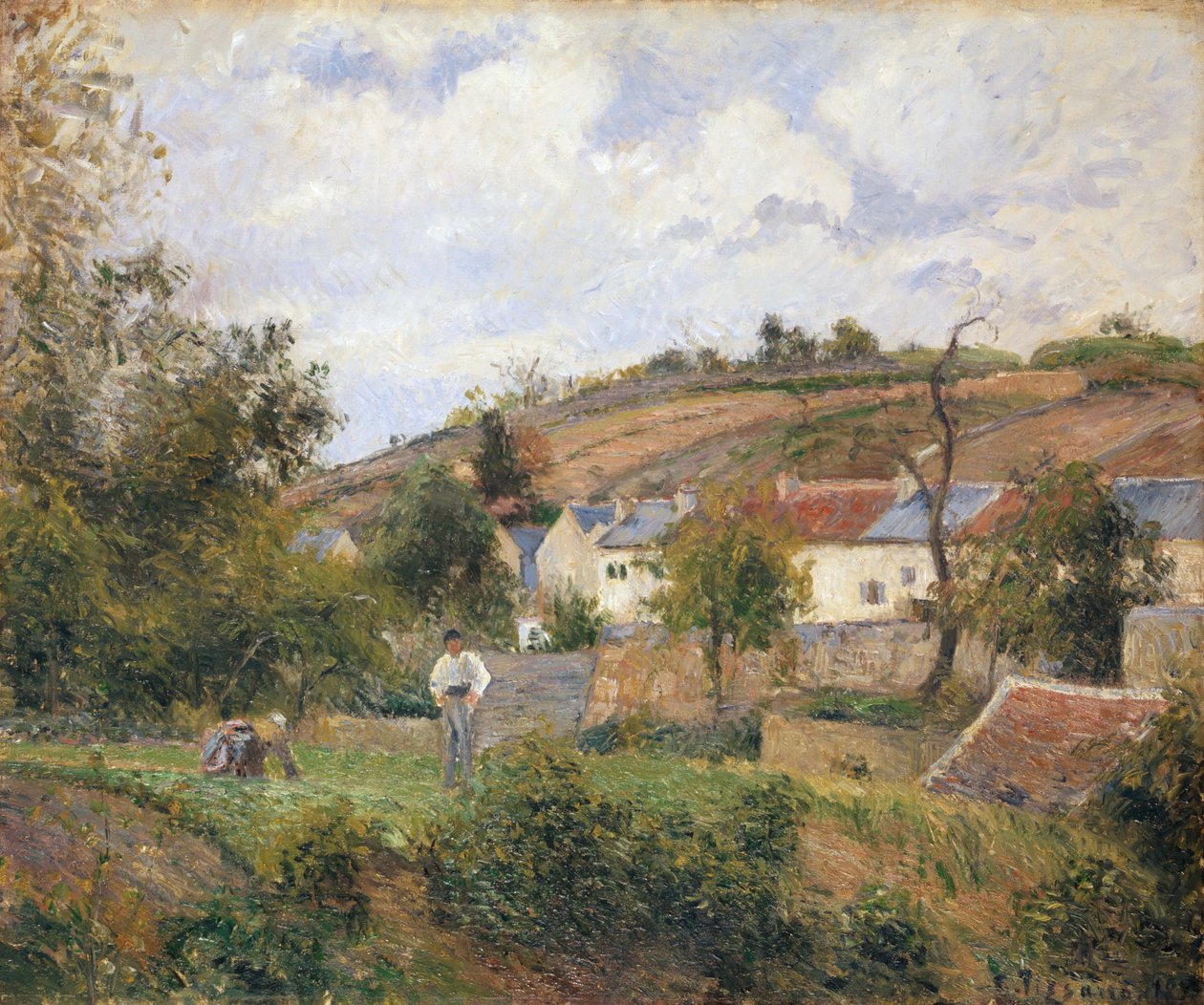 Um canto de lHermitage, Pontoise, 1878 de Camille Jacob Pissarro