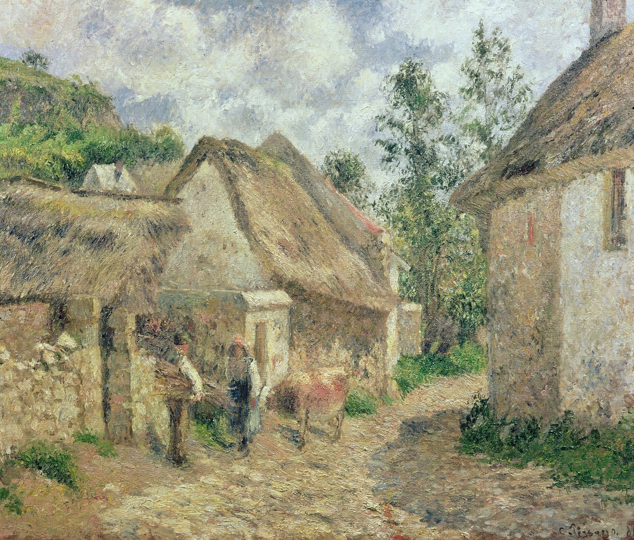 Uma rua em Auvers de Camille Jacob Pissarro