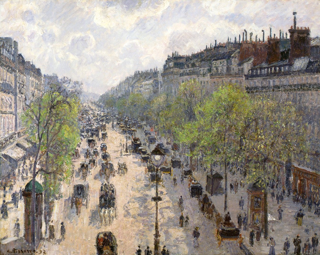 Boulevard Montmartre, Primavera de 1897 de Camille Jacob Pissarro