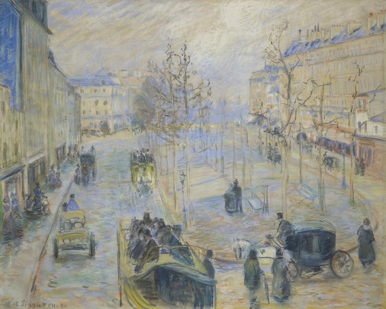 Boulevard Rochechouart, 1880 de Camille Jacob Pissarro