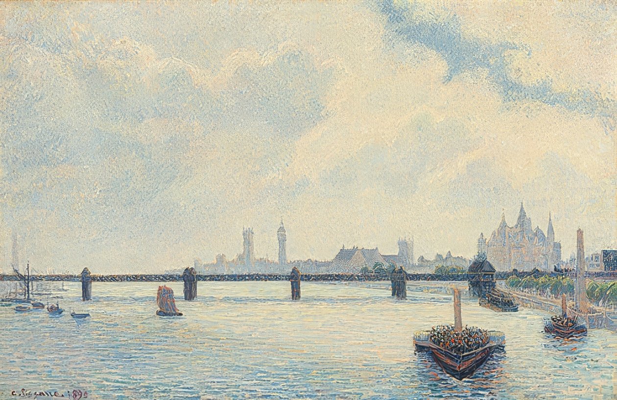 Ponte de Charing Cross, Londres. 1890 de Camille Jacob Pissarro