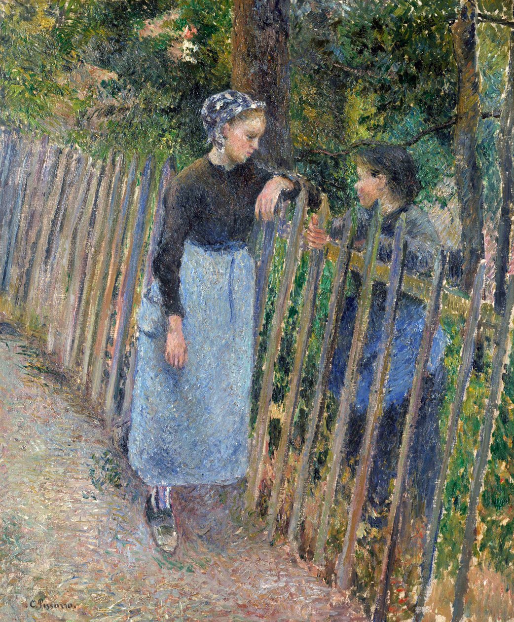 Conversação, ca 1881 de Camille Jacob Pissarro