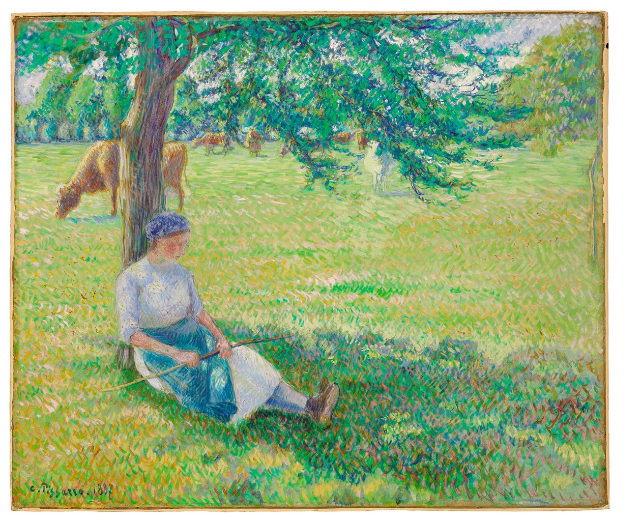Vaqueira, Eragny, 1887 de Camille Jacob Pissarro
