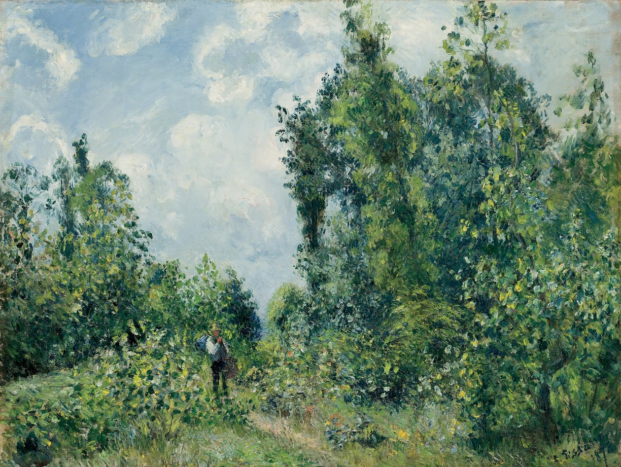 Borda da floresta; Borda de madeira, 1878 de Camille Jacob Pissarro