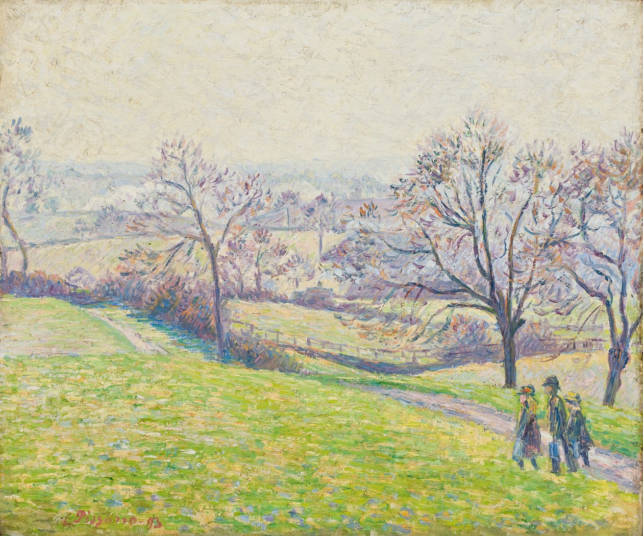 Paisagem de Epping, 1893 (óleo sobre tela de linho) de Camille Jacob Pissarro