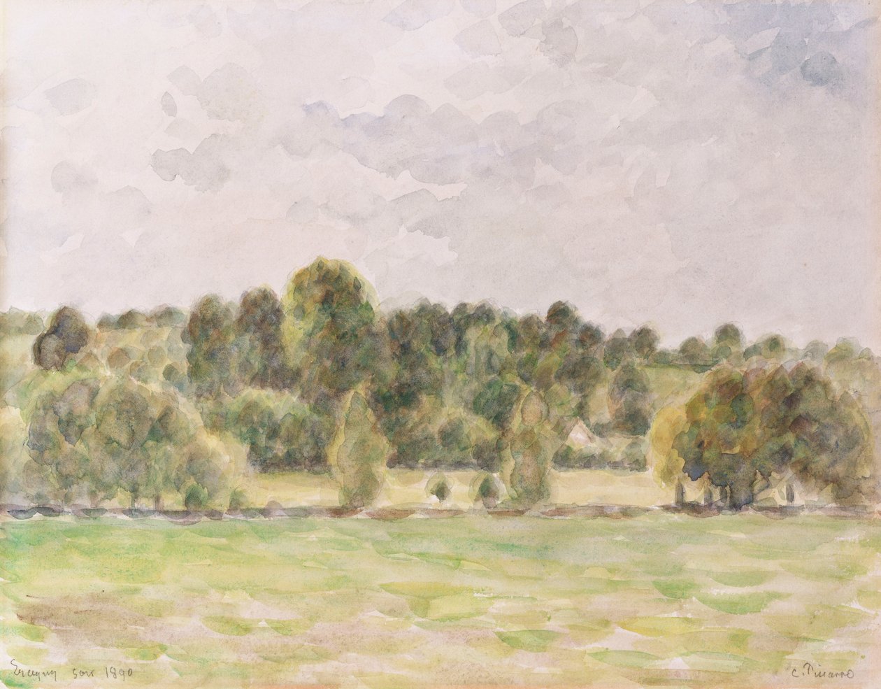Noite Eragny, 1890 de Camille Jacob Pissarro