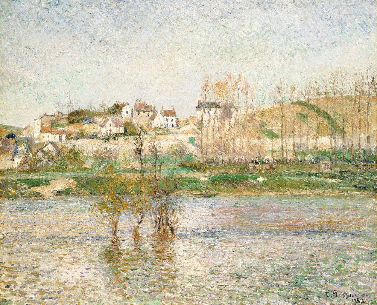 Inundação em Pontoise, 1882 de Camille Jacob Pissarro