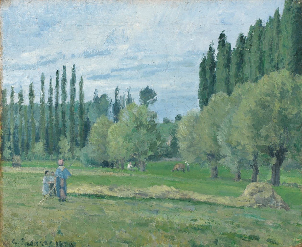 Fenação, 1874 de Camille Jacob Pissarro
