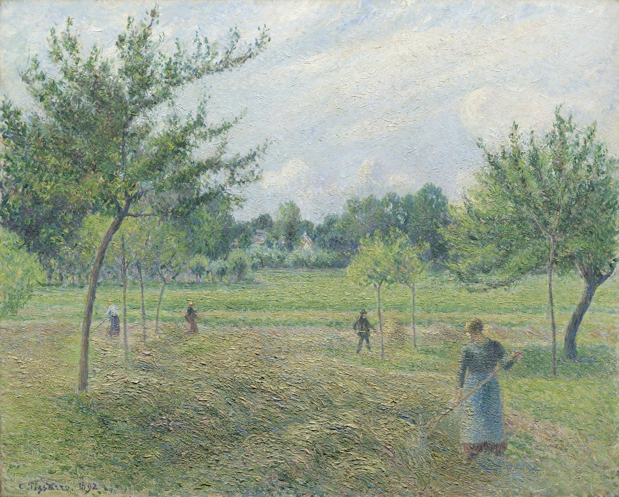 Ceifa em Éragny, 1892 de Camille Jacob Pissarro