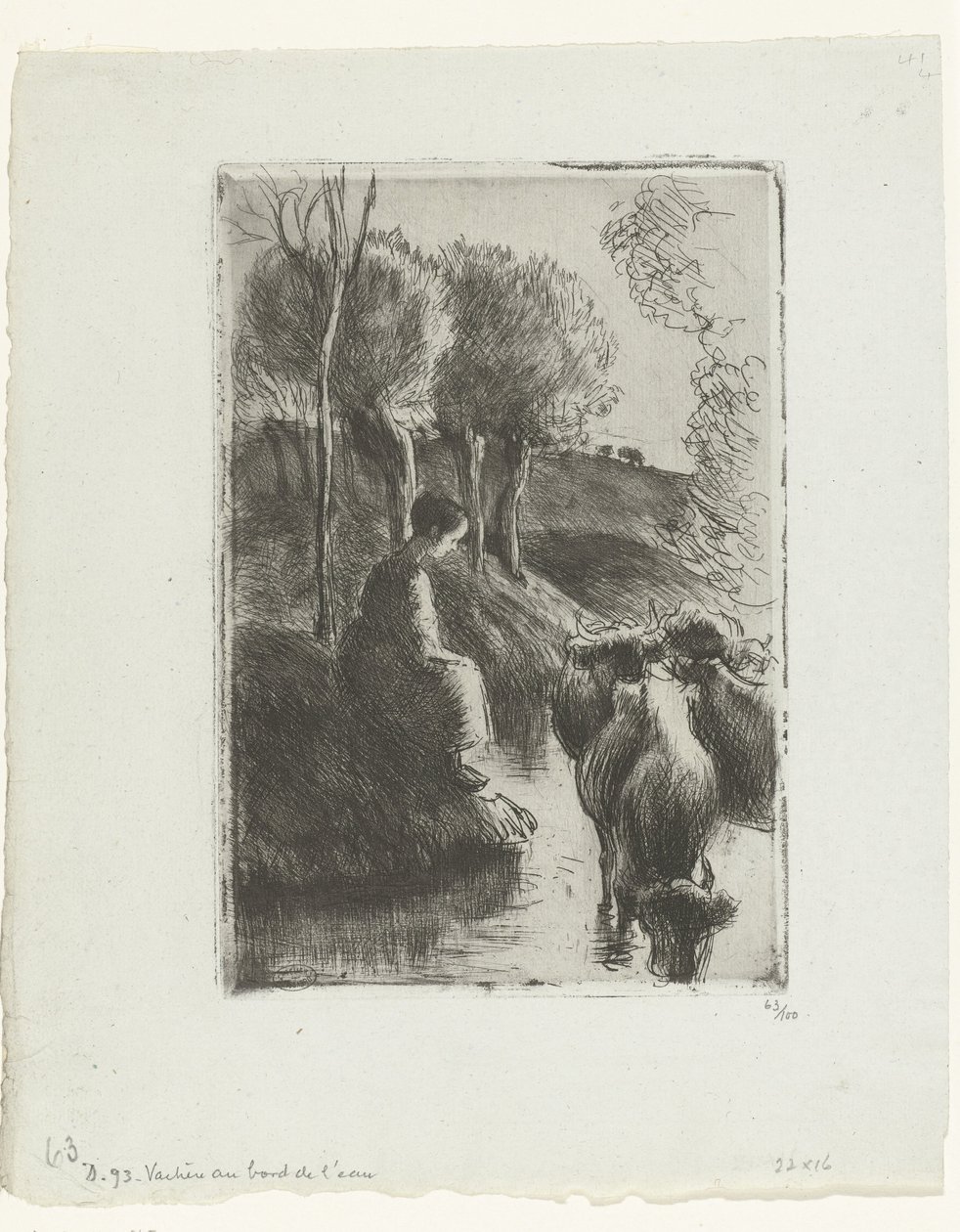 Pastorinha com vacas junto à água
Vachère au border de l