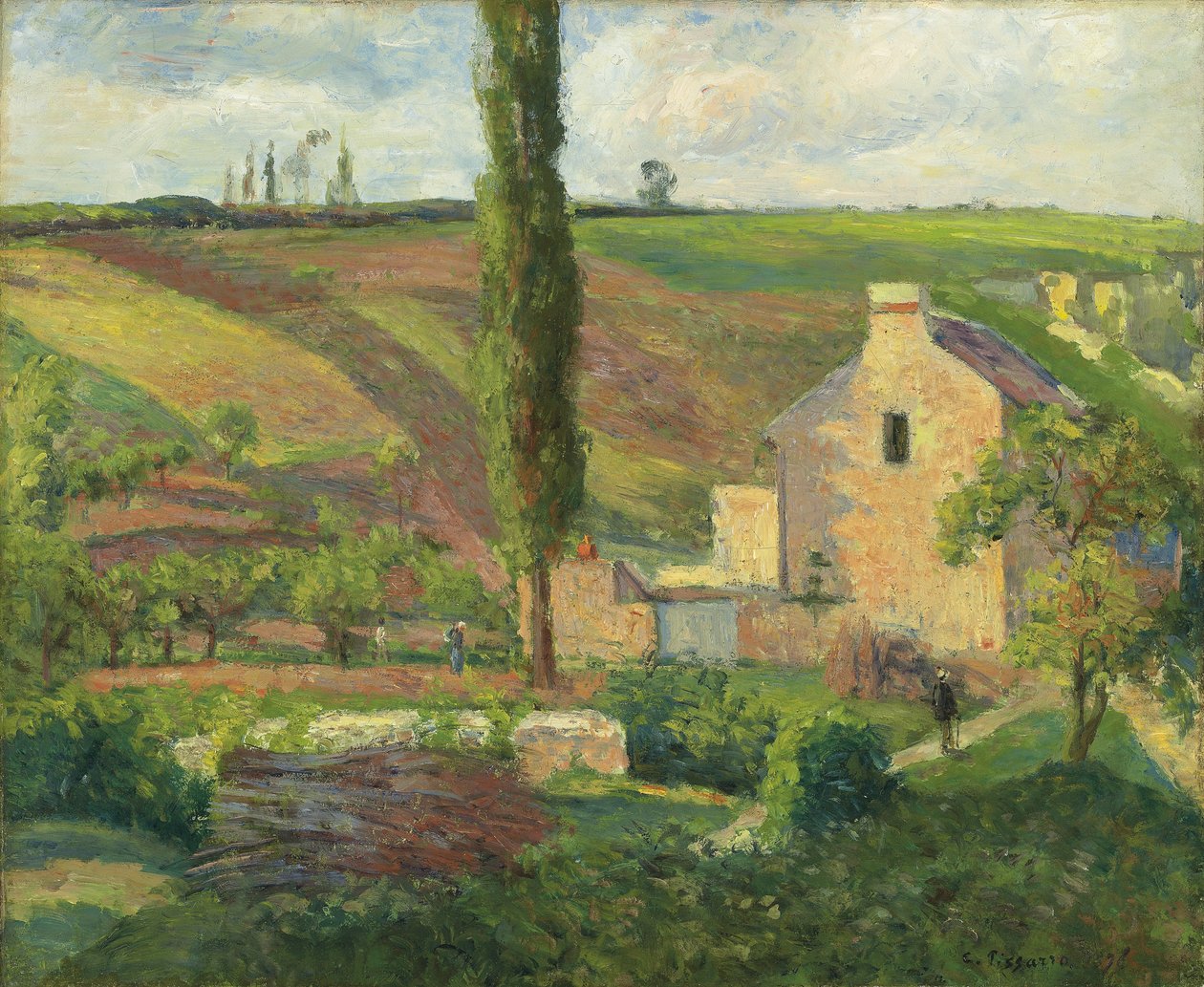 La Cote des Mathurins al "Hermitage, Pontoise, 1876 de Camille Jacob Pissarro