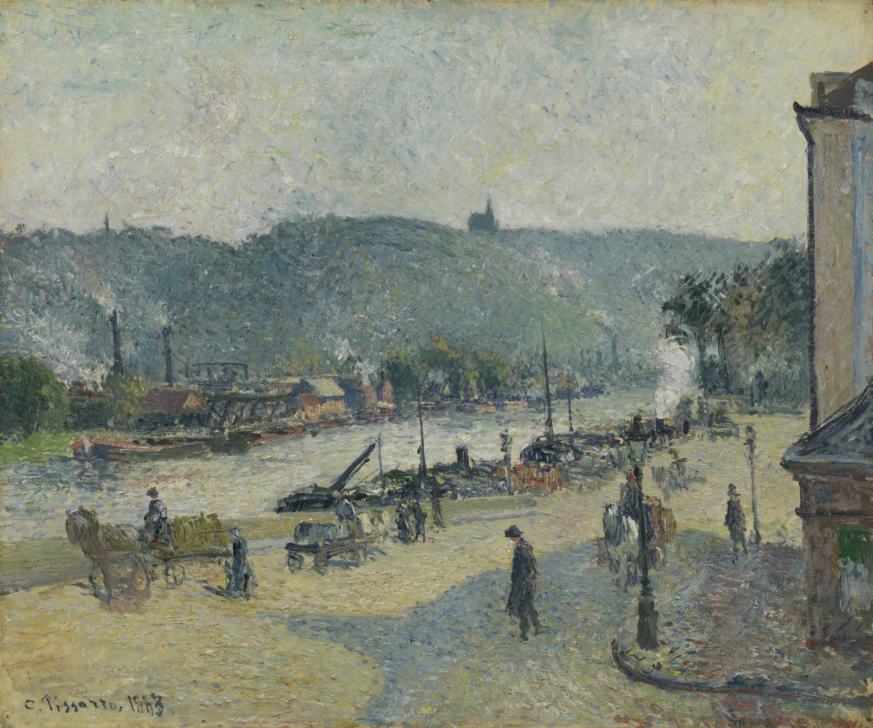 Lugar de Lafayette, Rouen, 1883 de Camille Jacob Pissarro