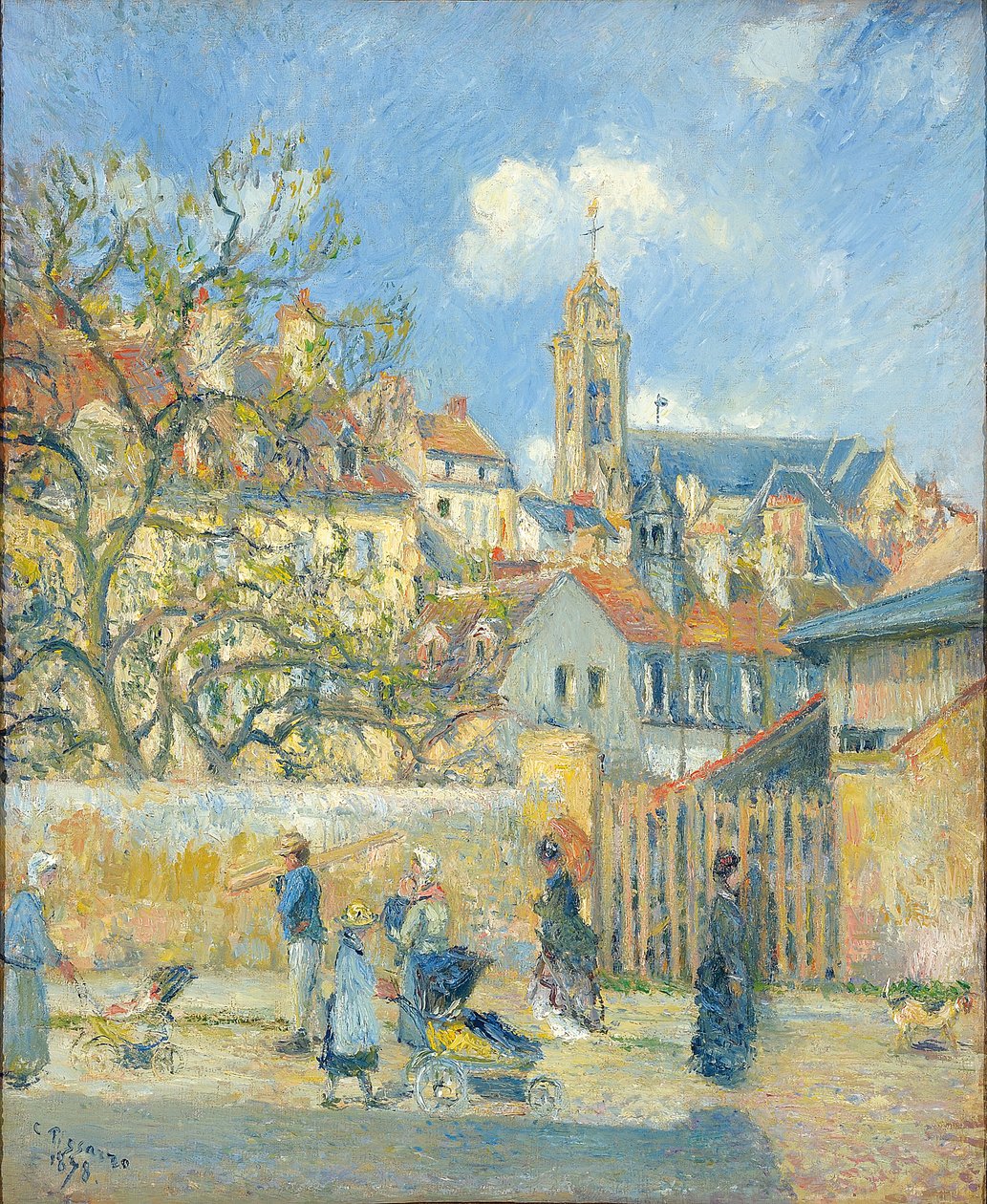 O Parc aux Charrettes, Pontoise, 1878 de Camille Jacob Pissarro