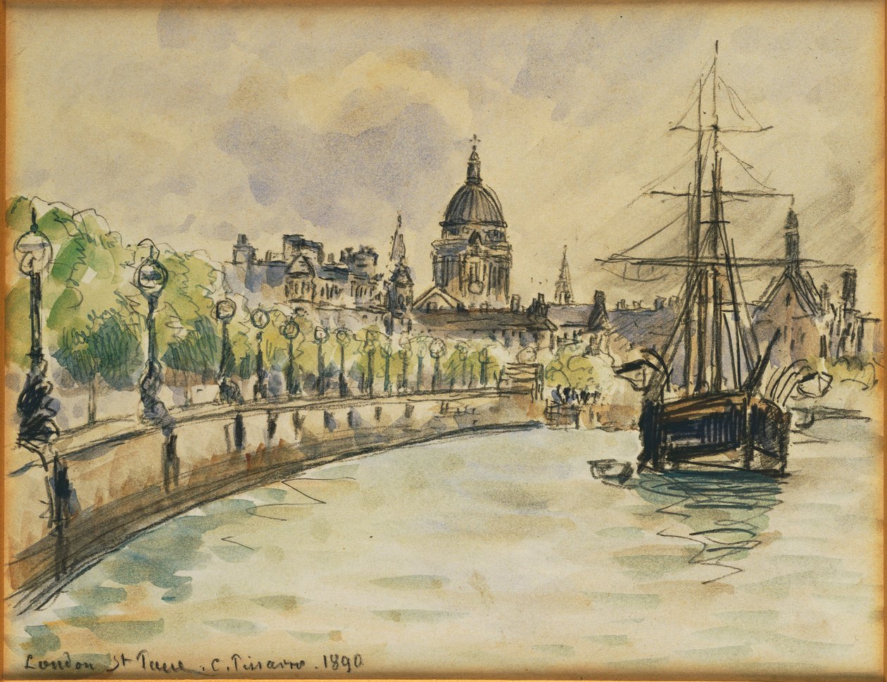 Londres, Catedral de São Paulo, 1890 de Camille Jacob Pissarro
