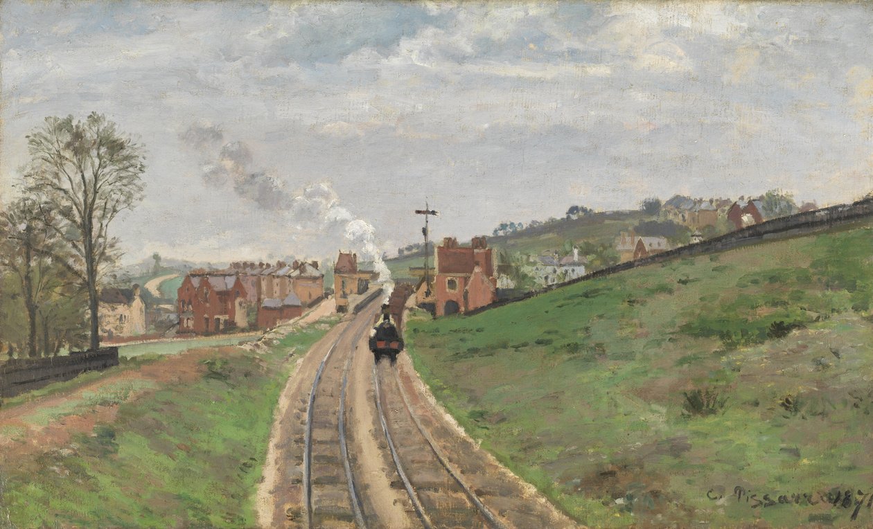 Estação Lord Lane, Dulwich, 1871 de Camille Jacob Pissarro