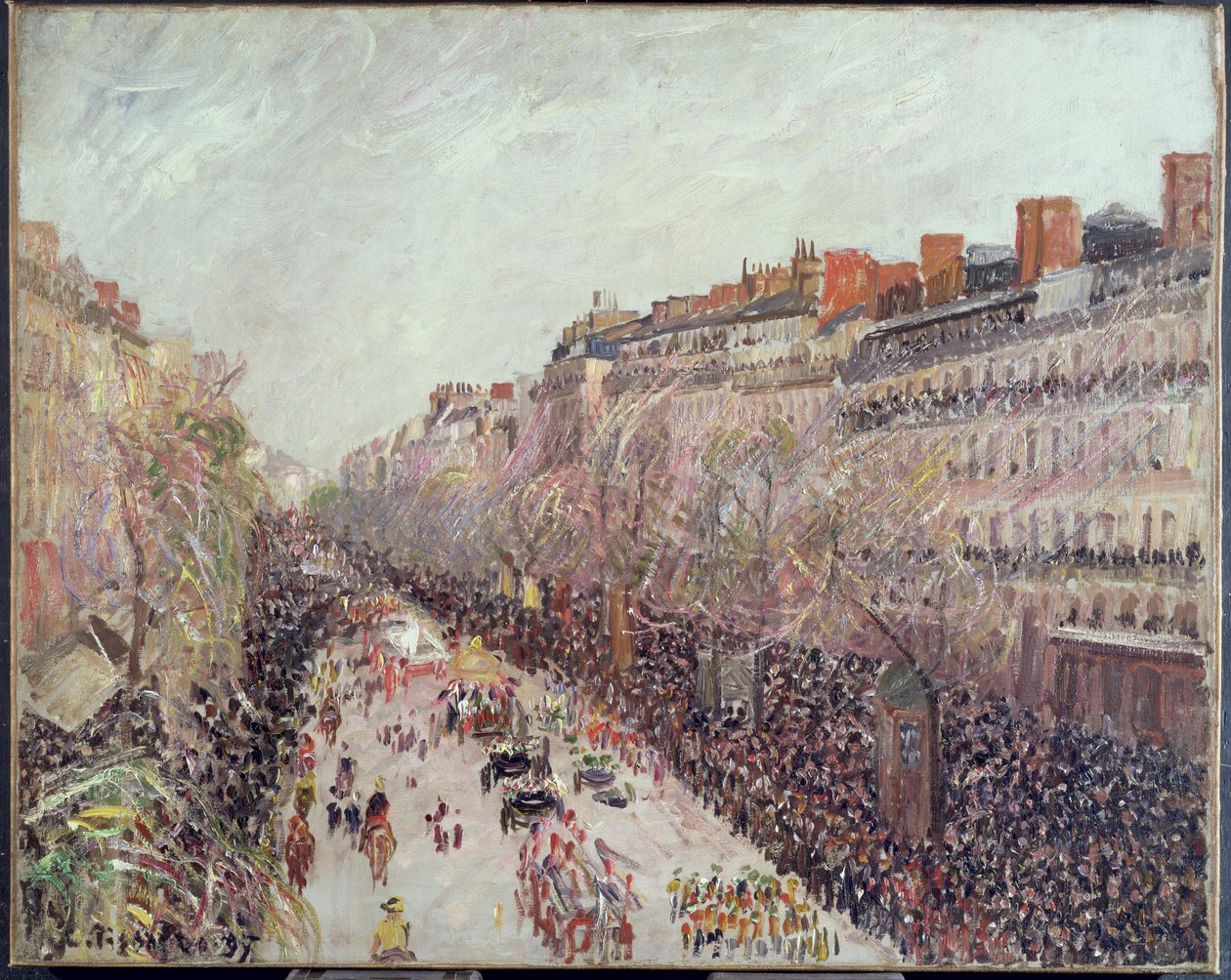 Carnaval nos Boulevards, 1897 de Camille Jacob Pissarro