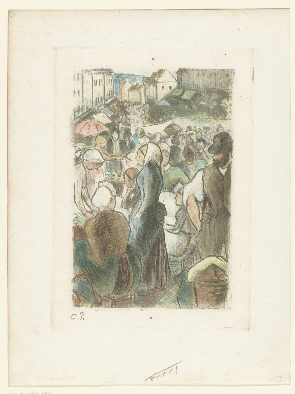 Mercado em Gisors Mercado de Gisors de Camille Jacob Pissarro