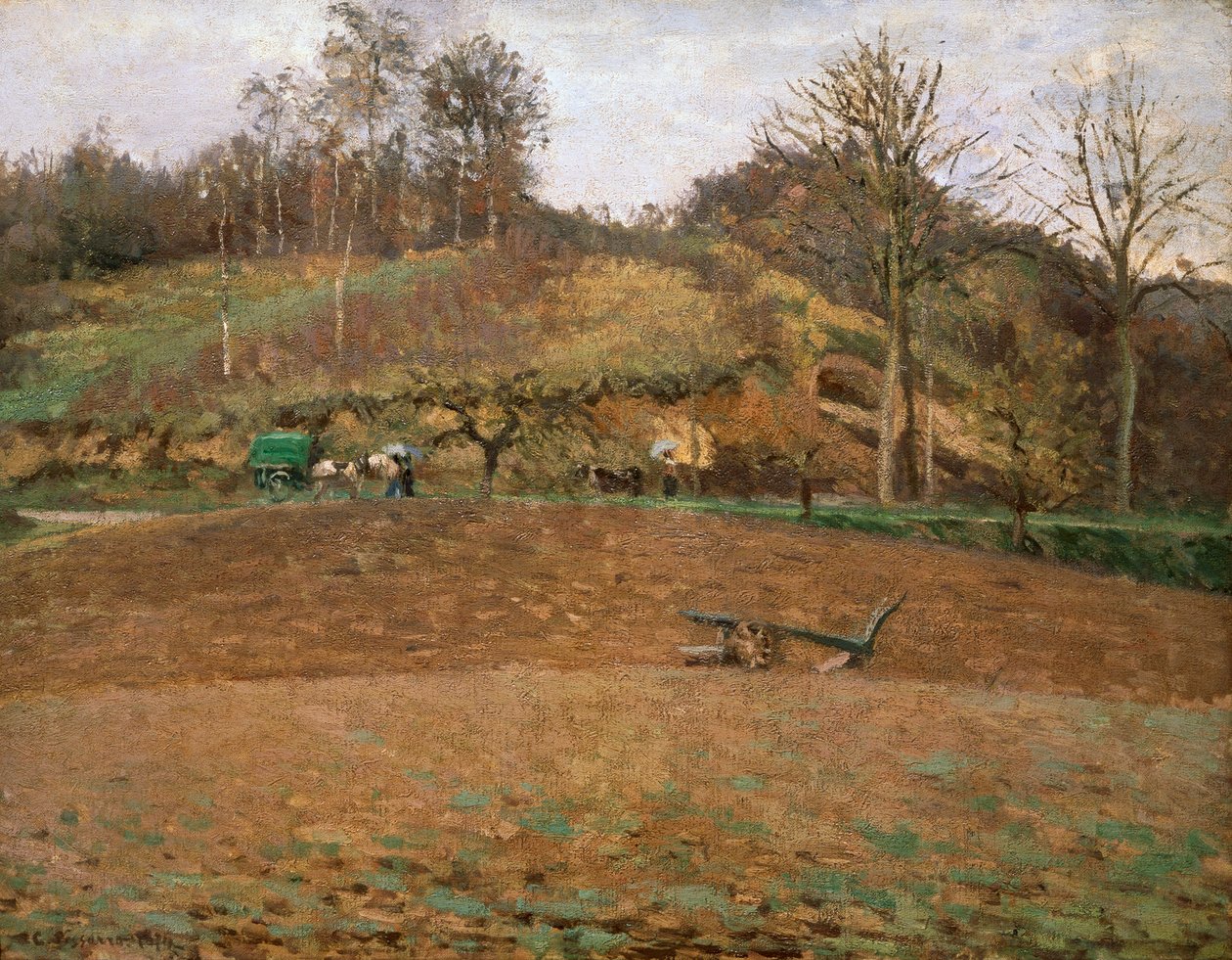 Plowland, 1874. de Camille Jacob Pissarro