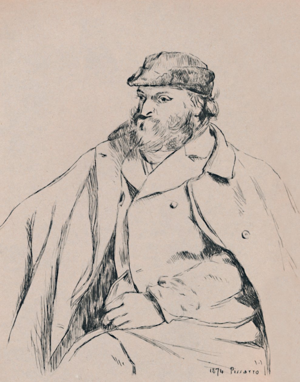 Retrato de CÚzanne, c.1874, 1946 de Camille Jacob Pissarro