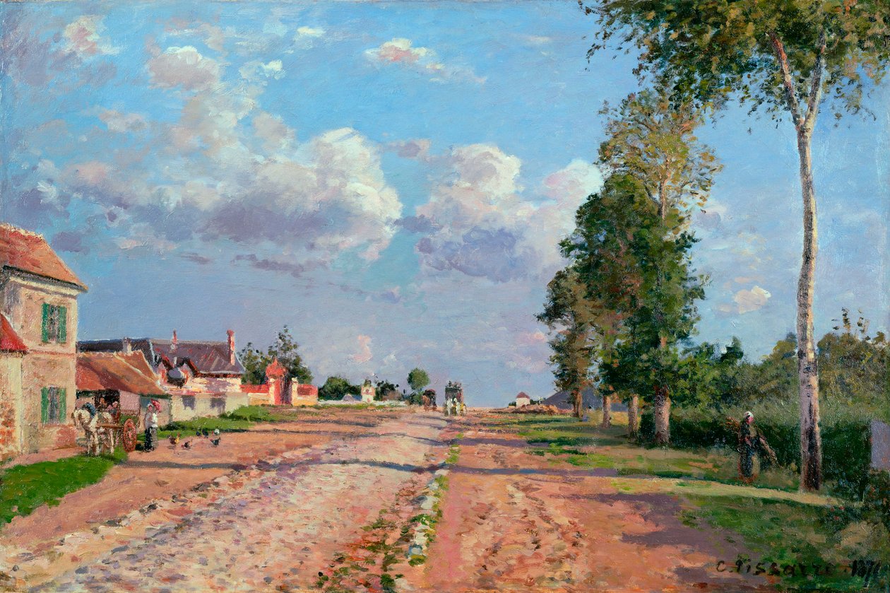 Rota de Versalhes, Rocquencourt, 1871 de Camille Jacob Pissarro