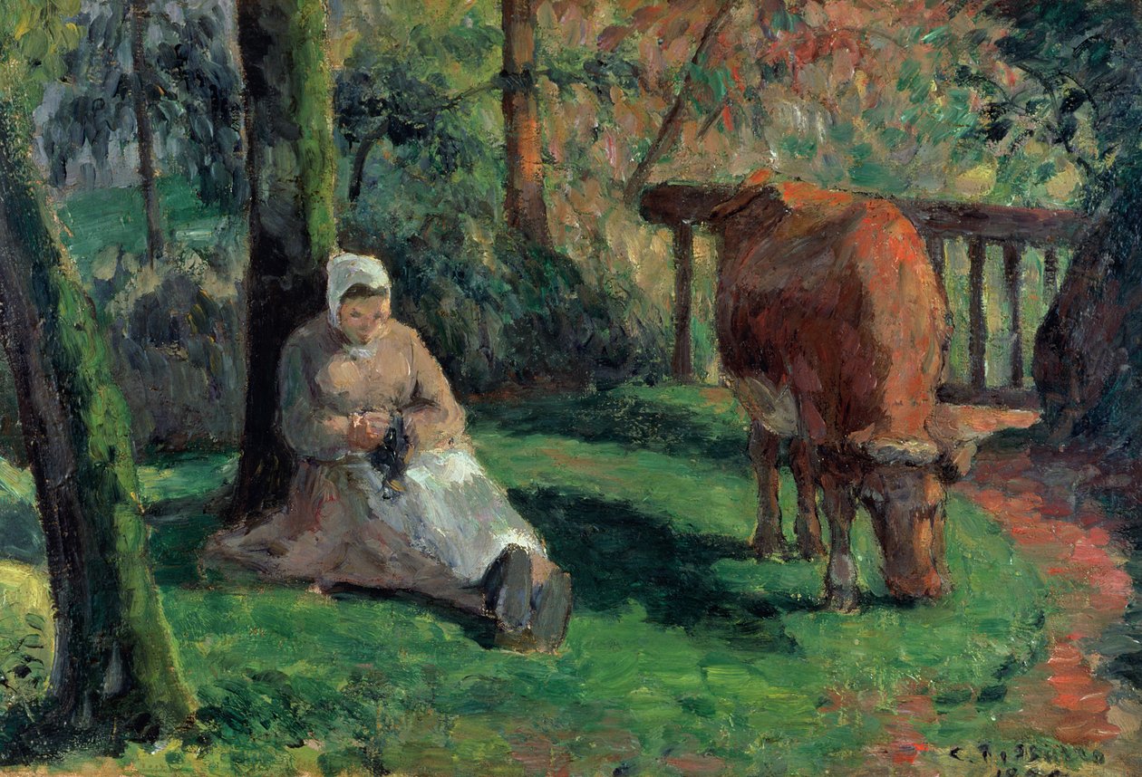 Pastora, Montfoucault, 1875 de Camille Jacob Pissarro