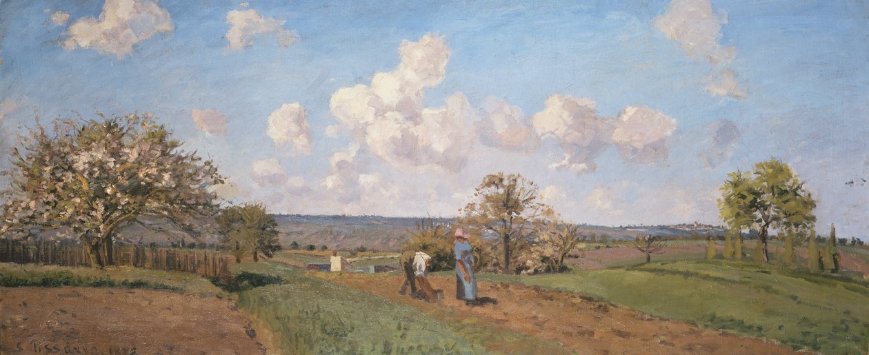 Primavera, 1872 de Camille Jacob Pissarro