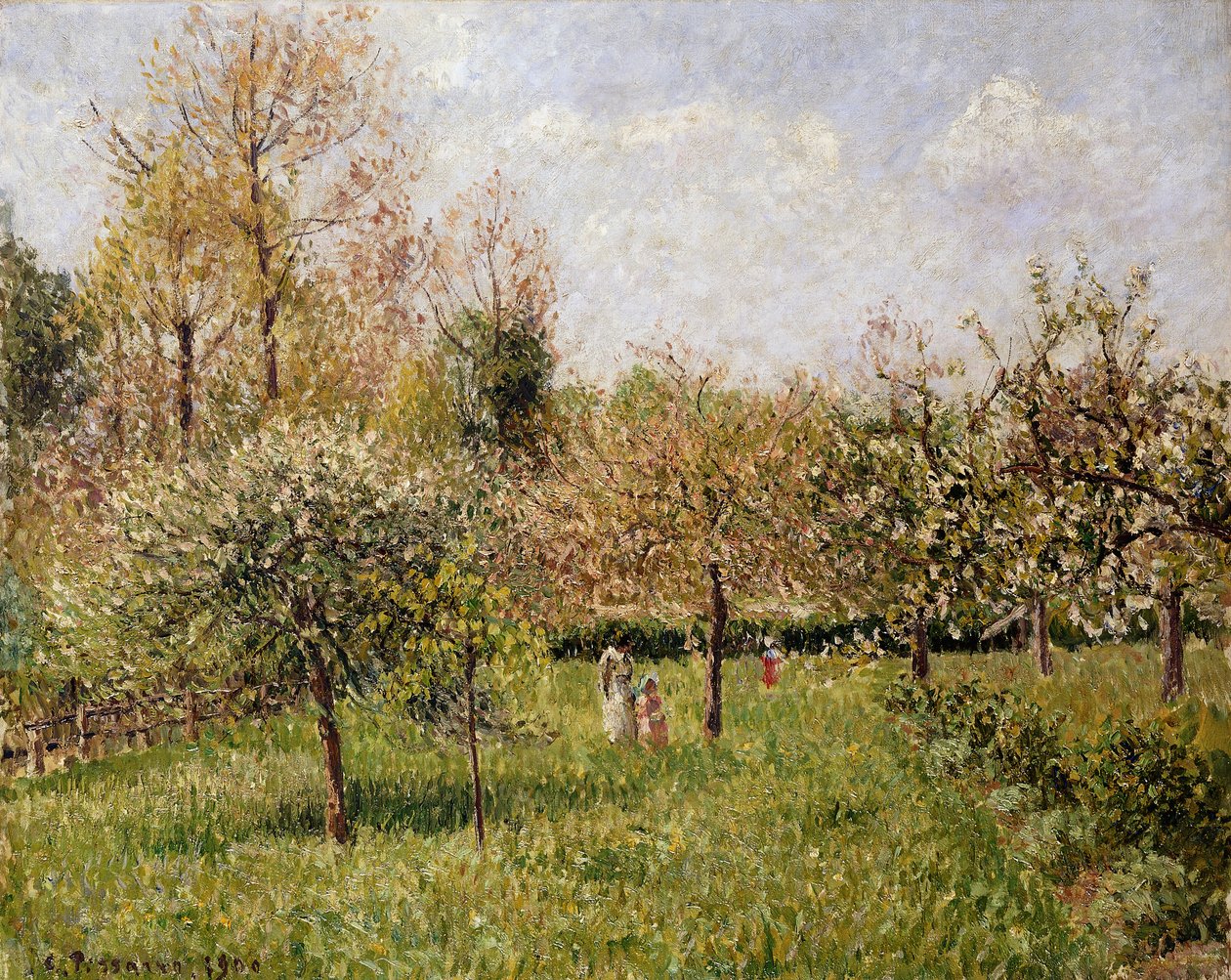 Primavera em Eragny; Primavera em Eragny, 1900 de Camille Jacob Pissarro