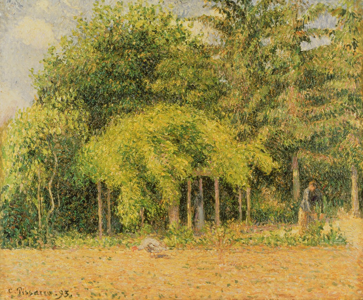 O caramanchão em Eragny, 1893 de Camille Jacob Pissarro