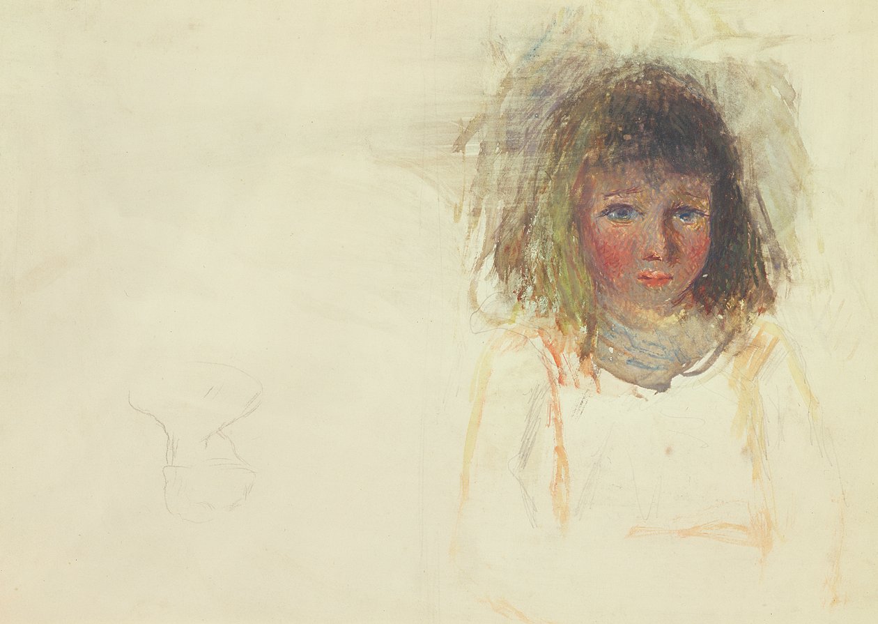 Os artistas Son Georges, c.1880 (wc e grafite em papel pesado) de Camille Jacob Pissarro