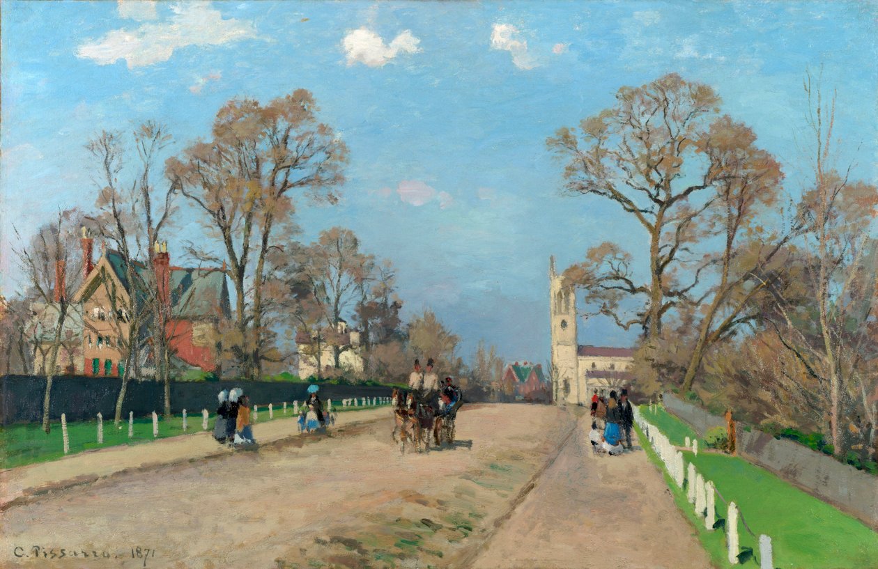 The Avenue, Sydenham, 1871 de Camille Jacob Pissarro